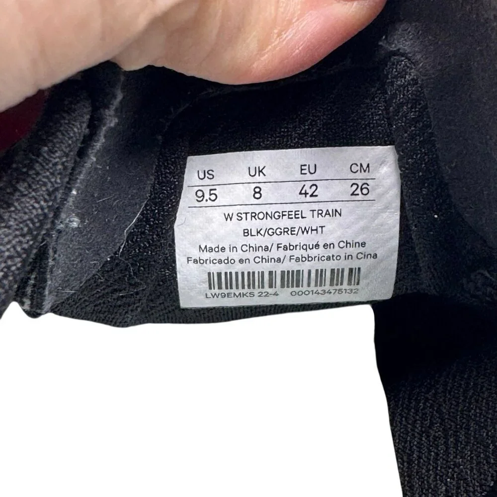Lululemon Womens Strongfeel Train Black White sneakers training Shoes Size 9.5